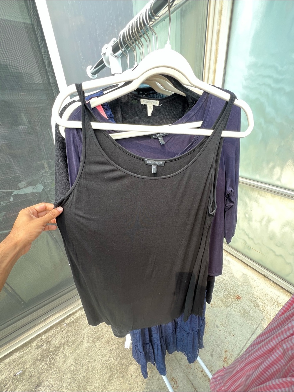 Eileen Fisher Black Scoop Neck Tank